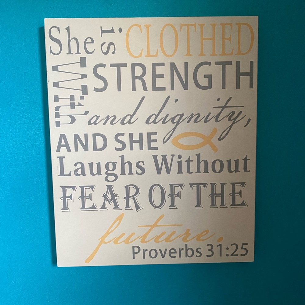 Wall Decor-Proverbs 31:25